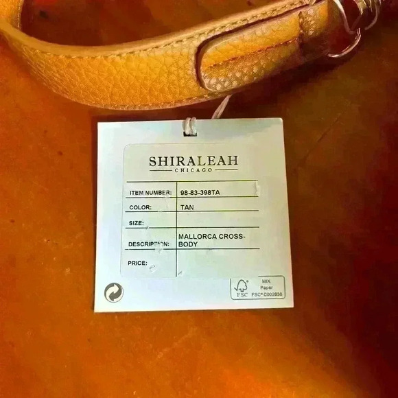 NWT Shiraleah Chicago Vegan Leather Mallorca Crossbody Purse. Pebbled Texture - Picture 8 of 16